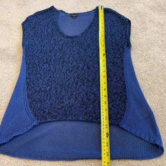 ARITZIA Blue black SS knit sweater Sz S - Picture 7 of 8